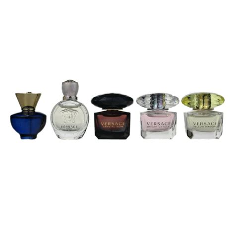 set od 5 mini perfumes versace juicy couture|Versace mini perfume set boots.